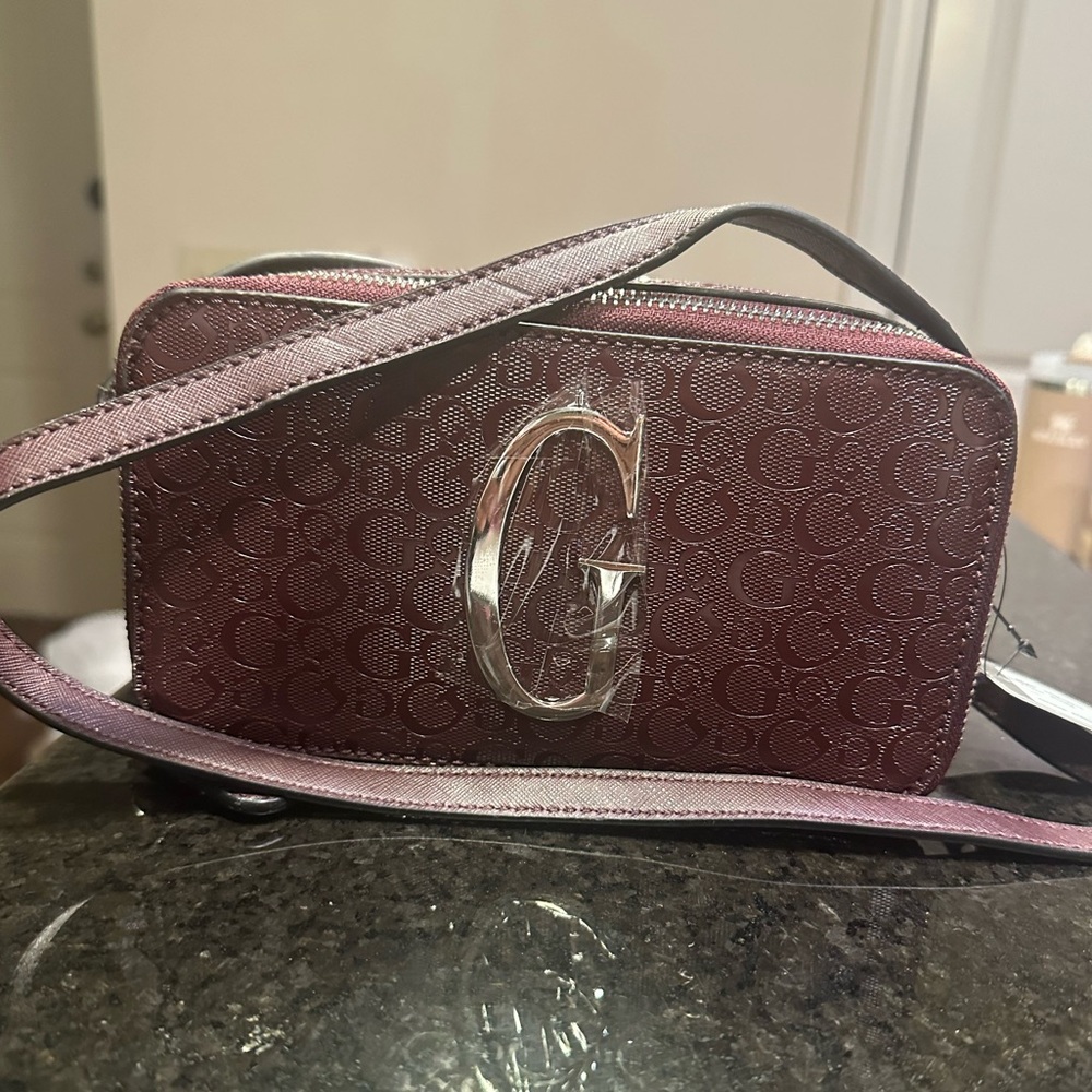 NWT Guess Burgundy Crossbody Bag